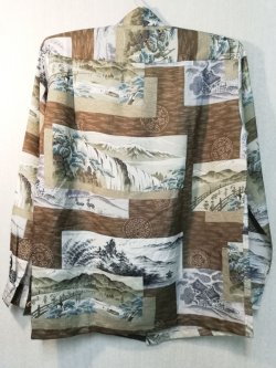 画像2: 40’s〜50's Lauhala 和柄ヴィンテージ長袖ハワイアンシャツ