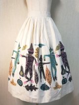 50's ScareCrow Novelty Print ヴィンテージスカート