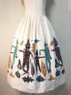 画像1: 50's ScareCrow Novelty Print ヴィンテージスカート