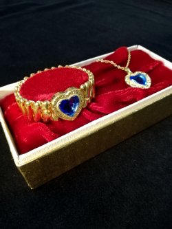 画像2: 【DeadStock】40's SweetHeart ブレス＆ネックレスSet【箱付】