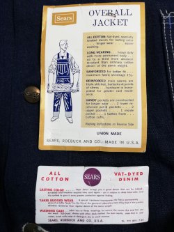 画像13: 【DeadStock】60's Sears VAT DYED DENIM ヴィンテージカバーオール