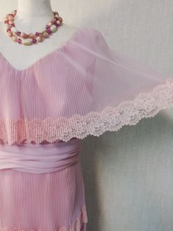 画像8: 【DeadStock】60's miss Elliette ヴィンテージ シフォンプリーツドレス