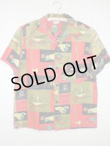 50's〜60's Manhattan製 DEAD STOCK蝶々柄ヴィンテージコットン