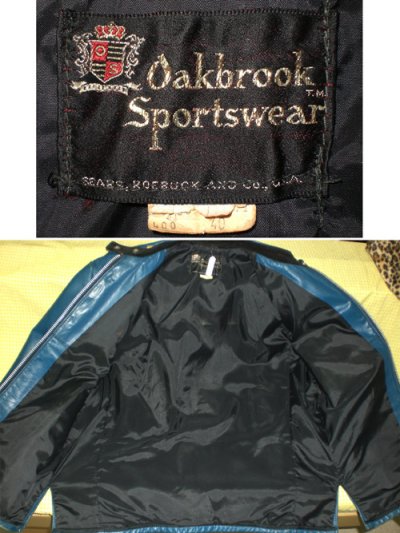画像1: 60's〜70's Oakbrook Sportswear製ヴィンテージシングルライダースジャケット
