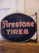 画像2: 40's Firestone TIRES ヴィンテージホーロー看板（両面） (2)