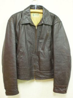 50s60sヴィンテージ レザージャケット　COATS&CLARKジッパー　XL ヴィンテージ レザージャケット ECLAIR エクレールジップ