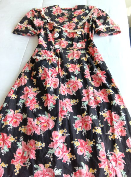 画像2: 40's Vintage House Dress (2)
