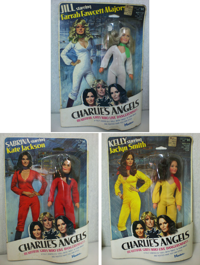 DeadStock】70'sヴィンテージフィギュア 初代チャーリーズエンジェル（Charlie's Angels）ＤＯＬＬ未開封３体Set -  Baby doll -by OLD SAW MILLS-